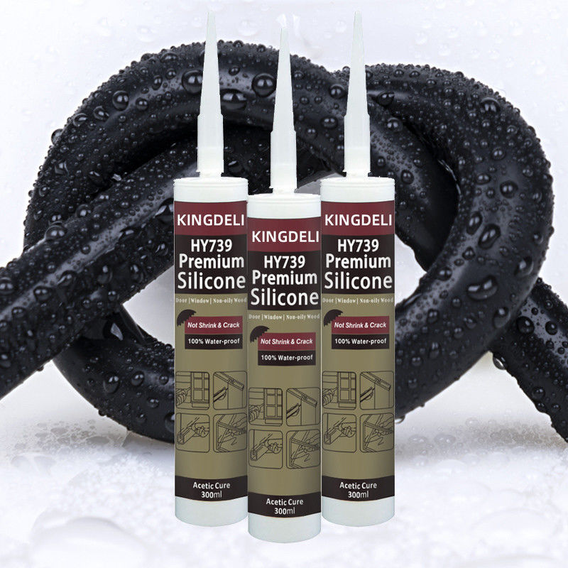 Sigillante acetico del silicone della costruzione con colore trasparente nero bianco